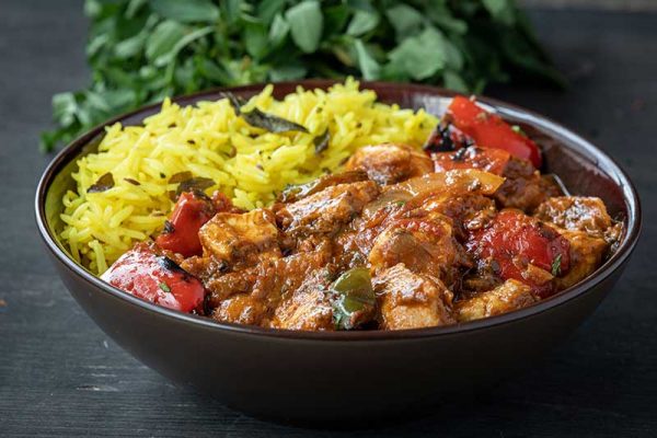 Chicken Jalfrezi with Roasted Vegetables